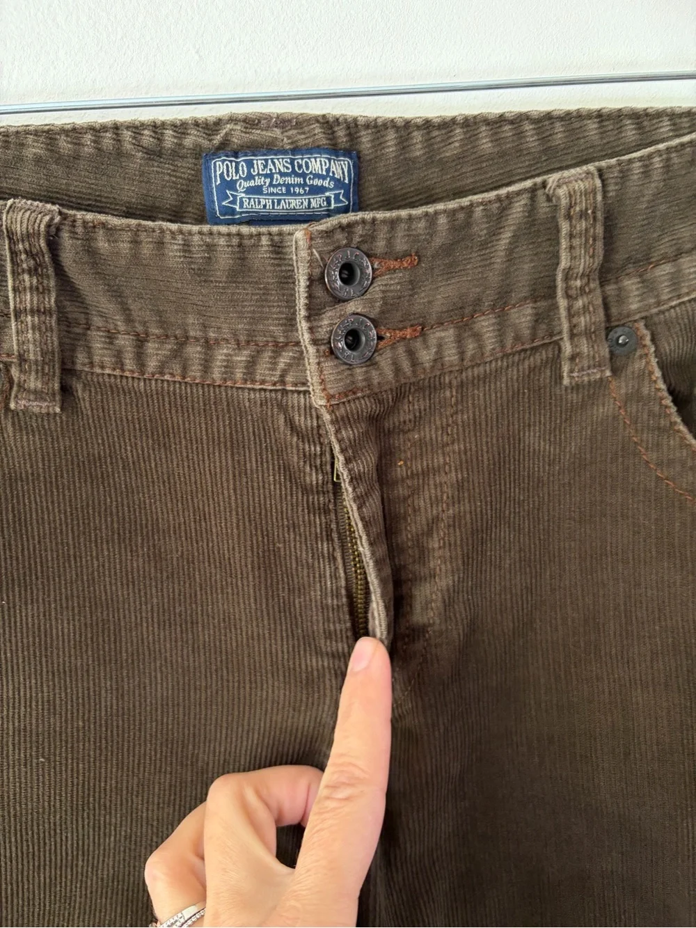 Ralph Lauren Polo Jeans Company Wendy Jean Brown Corduroy Bootcut‎ Pants Size 12